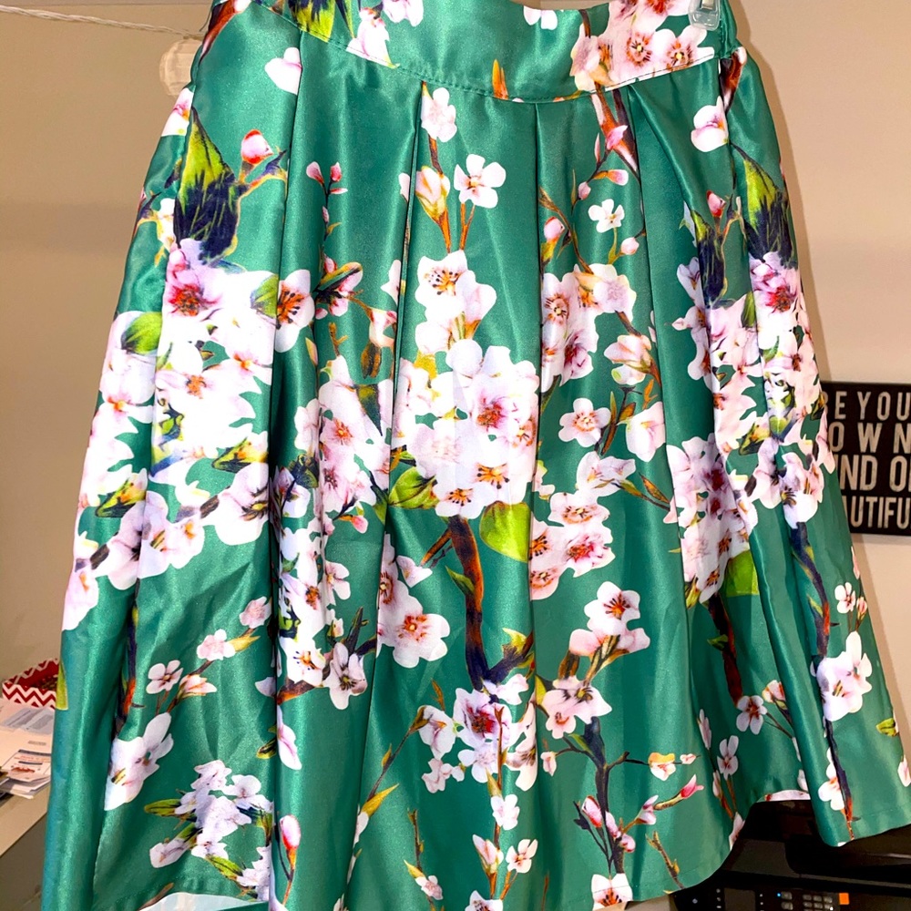 Satin Cherry Blossom 🌸 Skirt